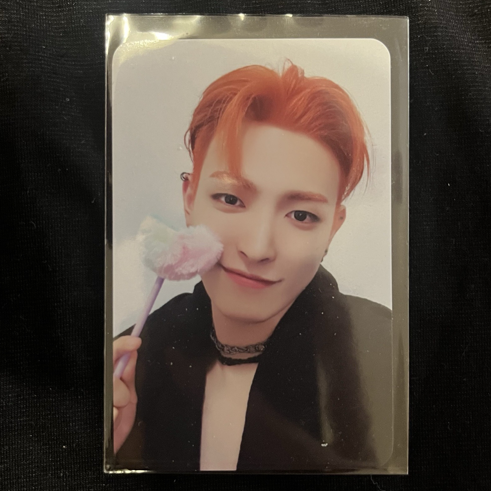 ateez 弘中毛絨愛心筆