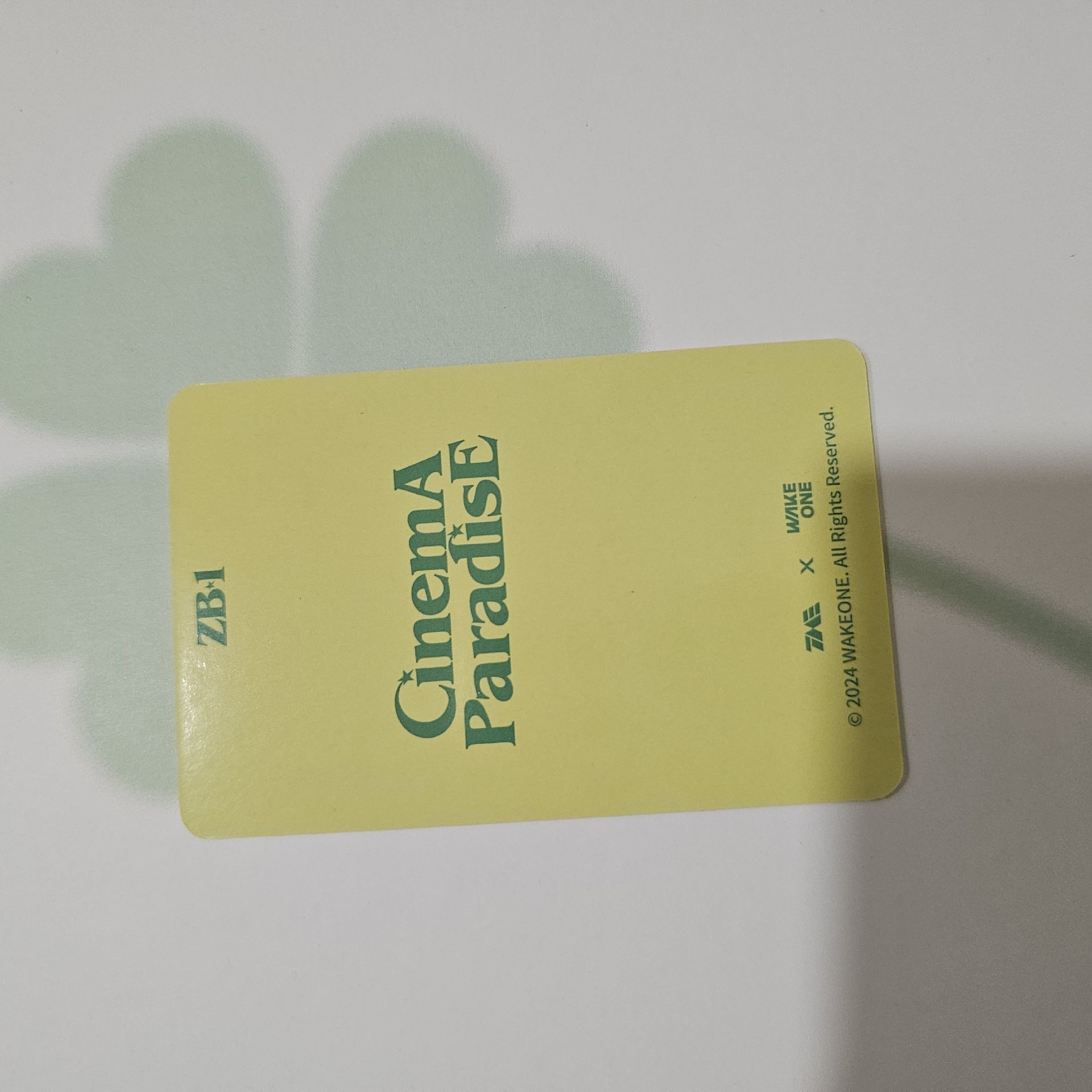 ZEROBASEONE CinemA ParadisE 星光卡 二星 成韓彬 SUNG HANBIN