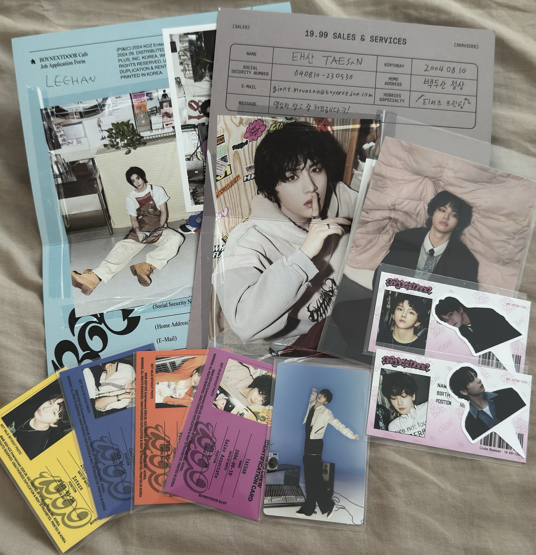 19.99專輯內容物 咖啡廳入場特典