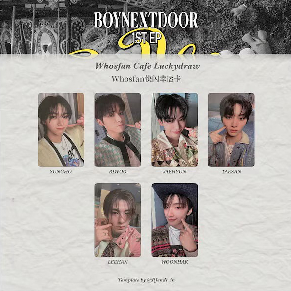 Whosfan 咖啡廳快閃 幸運卡