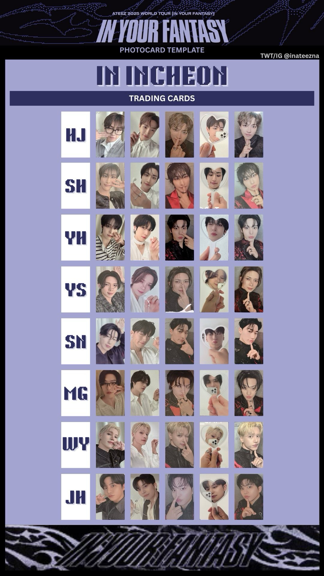 ⚐ 𓊝 ⋆˚ATEEZ｜IN YOUR FANTASY 韓場卡包隨機卡