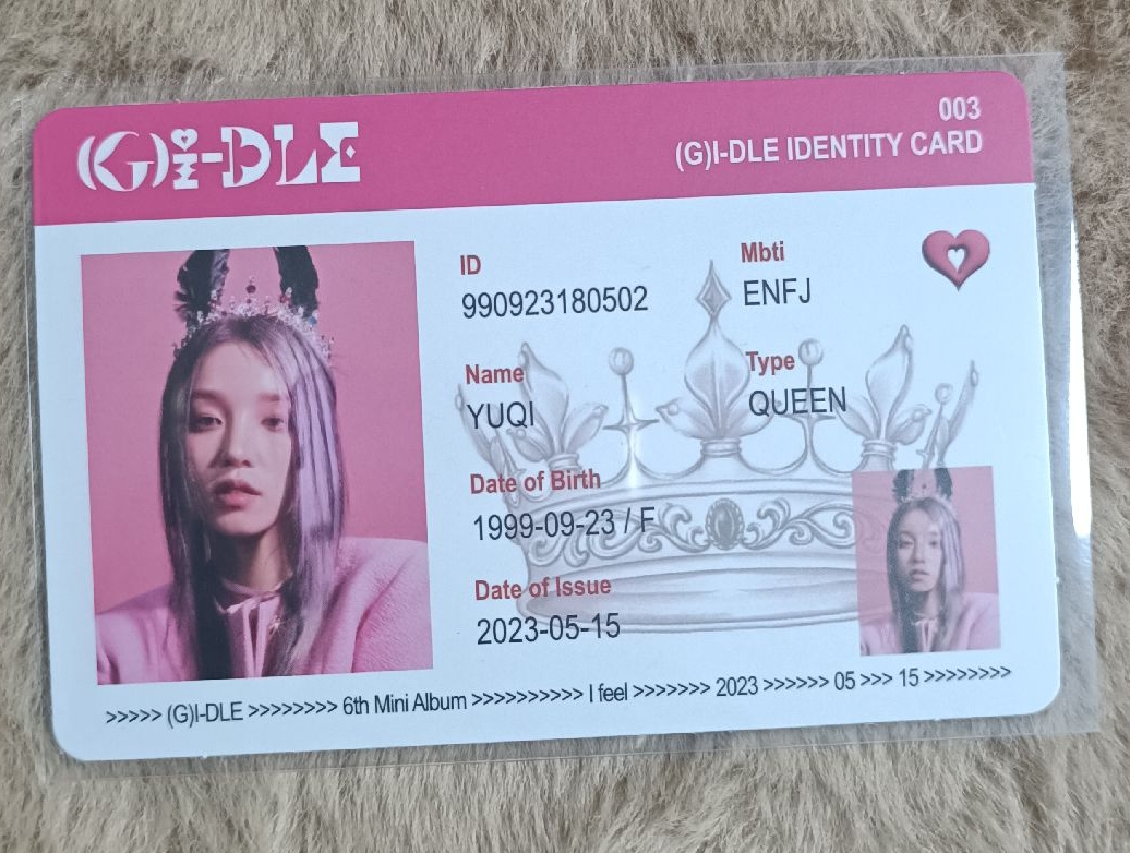  YUQI I feel 專輯卡 ID卡