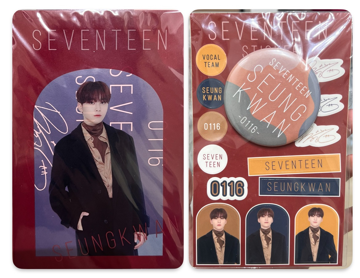 SEVENTEEN 冬季男友一番賞 明信片、徽章 🩷帶🩵