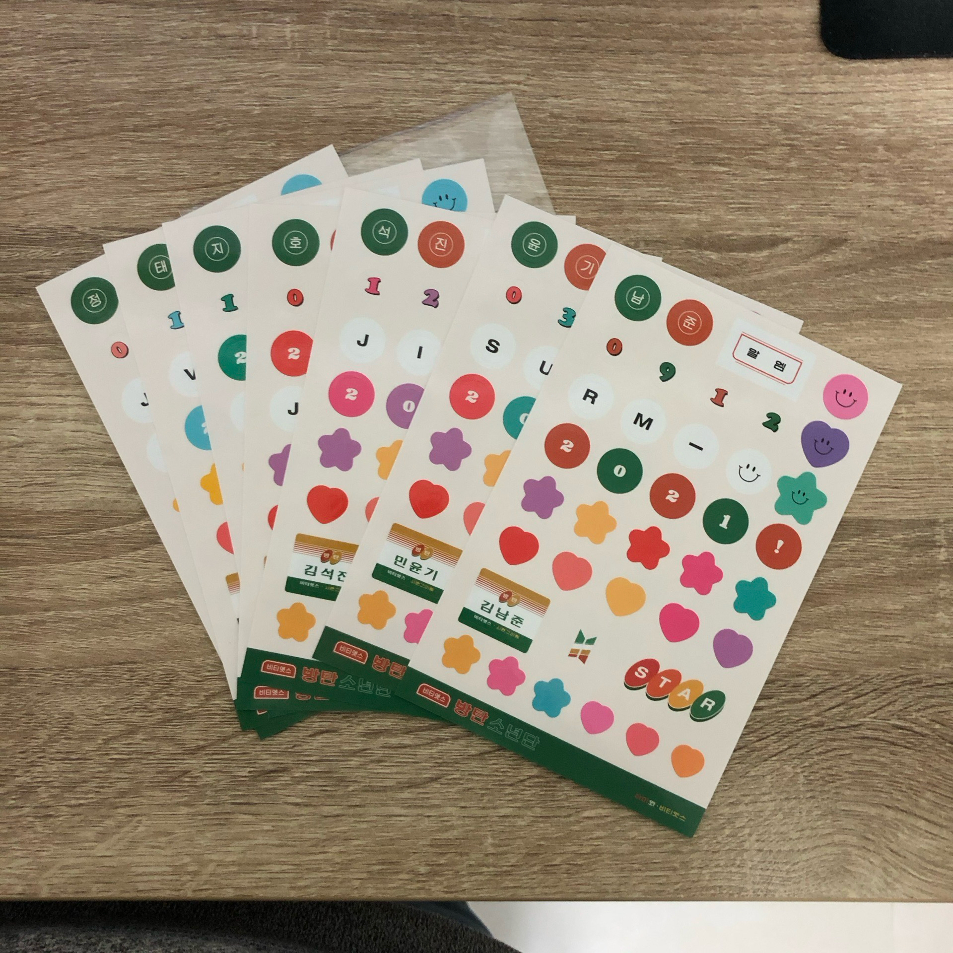 BTS 防彈少年團 2021年曆 拆售 貼紙組