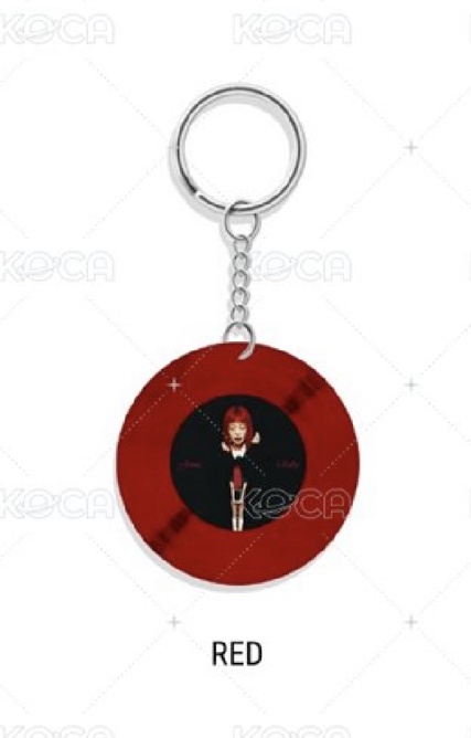 Ruby 鑰匙圈吊飾 Complex黑膠吊飾 （紅）