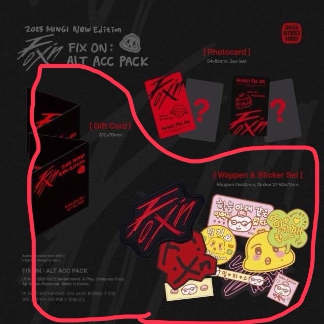 [MINGI FIX ON] : ALT ACC PACK 生日禮盒 25年生日MD