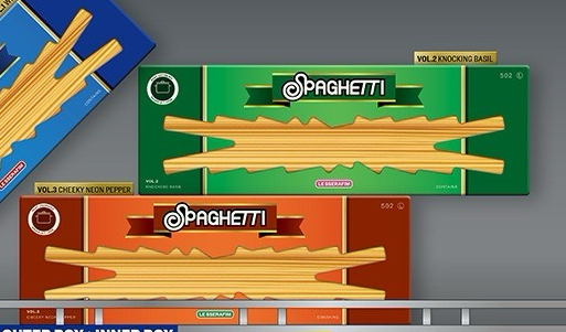 lesserafim spaghetti專輯 綠+橘
