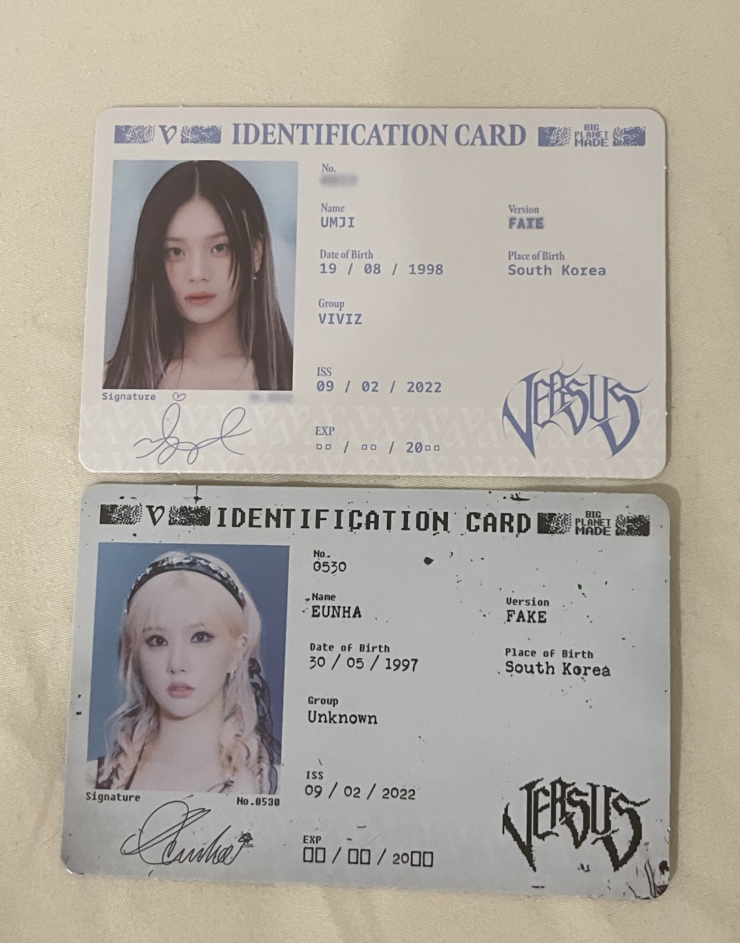 VIVIZ EUNHA 銀河 UMJI 嚴智 迷四專卡